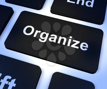 Organize Computer Key Shows Managing Online