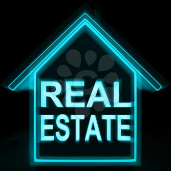 Real Estate Home Showing Selling Property Land Or Buildings
