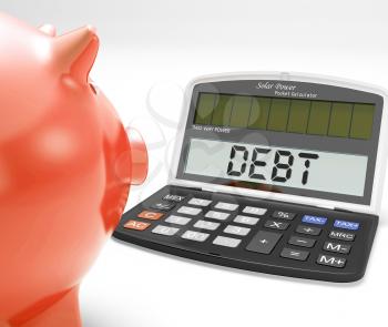 Debt Calculator Showing Credit Arrears Or Liabilities