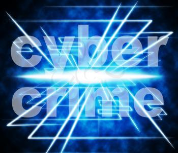 Cyber Crime Showing World Wide Web And Website