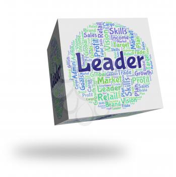 Leader Word Representing Led Initiative And Management