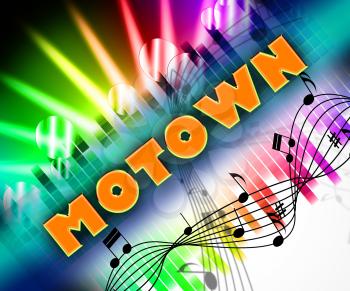 Motown Music Showing Sound Tracks And Tunes
