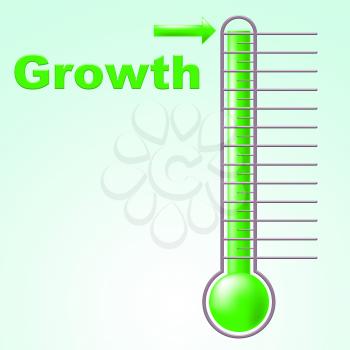 Thermometer Growth Showing Scale Rise And Develop