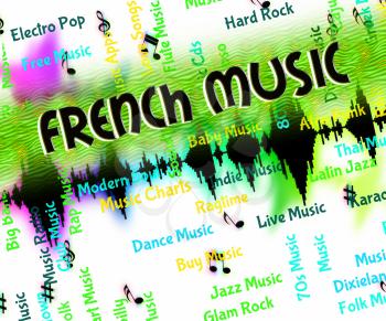 French Music Showing Sound Tracks And Song