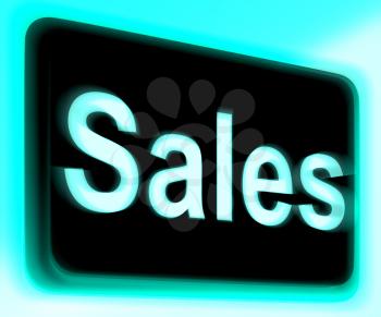 Sales Sign Showing Promotions And Deals