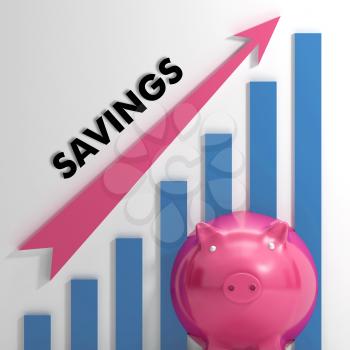 Raising Savings Chart Shows Personal Progress Or Investing