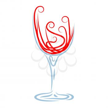 Wine Glass Indicating Celebrate Cheerful And Wineglass