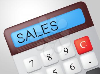 Sales Calculator Representing Commerce Calculate And Marketing