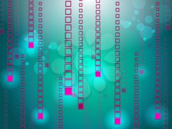 Matrix Background Representing Light Burst And Data
