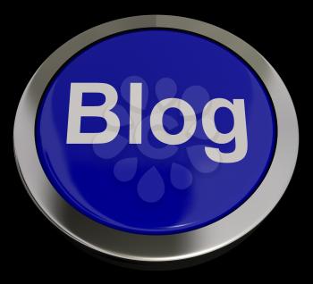 Blog Button In Blue For Blogger Or Blogging Websites