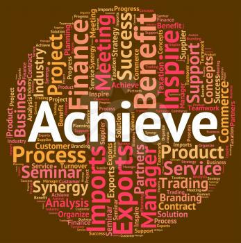 Achieve Word Representing Wordcloud Success And Successful