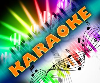 Karaoke Music Indicating Sound Track And Songs