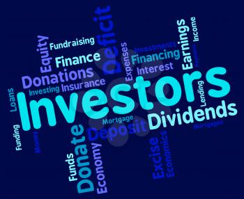 Investors Word Representing Return On Investment And Roi Growth 