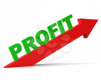Increase Profit Indicating Profitable Upwards And Progress