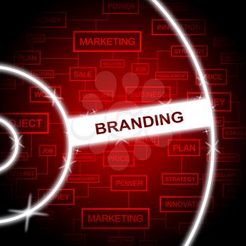 Branding Words Representing Company Identity And Businesses