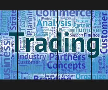 Trading Word Indicating Exporting Selling And Sell