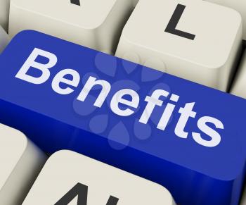Benefits Key On Keyboard Meaning Advantage Or Reward
