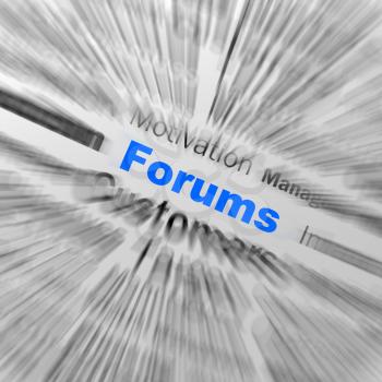 Forums Sphere Definition Displaying Online Discussion Chatting Or Global Communication