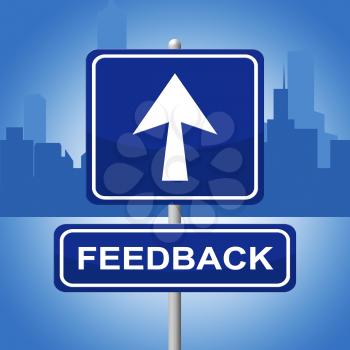 Feedback Sign Representing Response Commenting And Evaluate