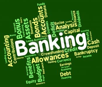 Banking Word Meaning Words E-Banking And Banks 