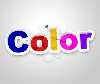 Color Sign Indicating Placard Colors And Advertisement