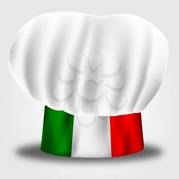 Italy Chef Indicating Cooking In Kitchen And Chef's Whites
