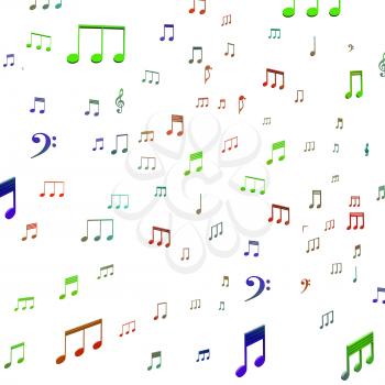 Musical Notes Showing Music Audio Sound Or Entertainment