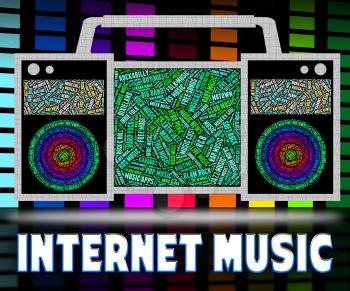 Internet Music Representing World Wide Web And Web Site