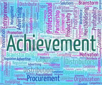 Achievement Word Showing Text Success And Wordclouds