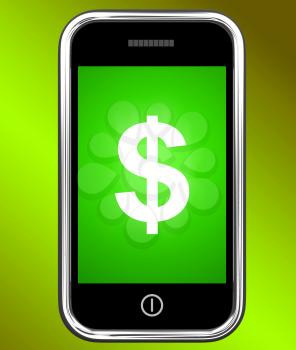 Dollar Sign On Phone Showing $ Currency