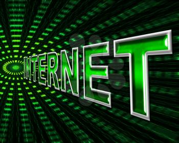 Data Internet Representing World Wide Web And Websites