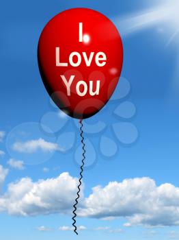 I Love You Balloon Representing Lovers and Couples