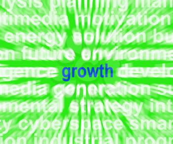 Growth Word Showing Progress Gain And Expansion