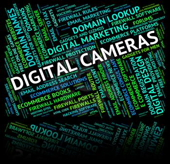 Digital Cameras Representing High Tec And Technology