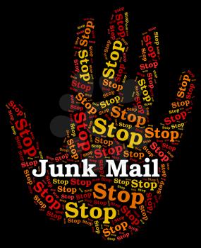 Stop Junk Mail Representing Danger Spamming And Forbidden