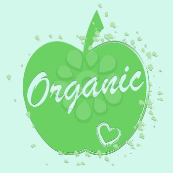 Organic Food Indicating Eating Juicy And Natural