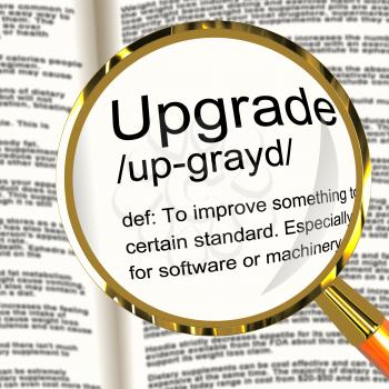 Upgrade Definition Magnifier Shows Software Update Or Installation Fix