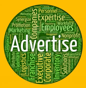 Advertise Word Meaning Promotion Promoting And Ads
