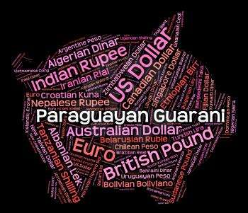 Paraguayan Guarani Indicating Worldwide Trading And Pyg