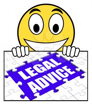 Legal Advice Sign Showing Expert Or Lawyer Assistance Online