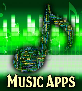 Music Apps Indicating Sound Track And Melody