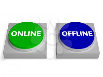 Offline Online Buttons Showing Off-Line Or On-Line