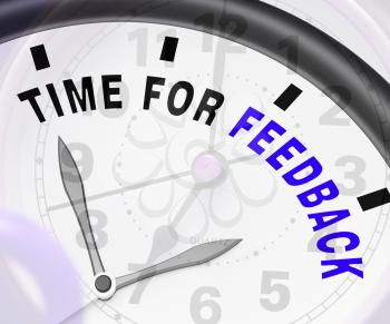 Time For feedback Shows Opinion Evaluation And Surveys