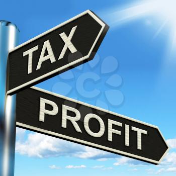 Tax Profit Signpost Meaning Taxation Of Earnings