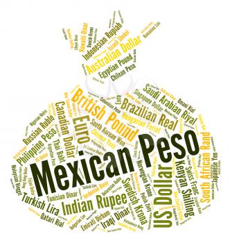 Mexican Peso Representing Mexico Pesos And Exchange 