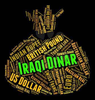 Iraqi Dinar Meaning Foreign Currency And Wordcloud