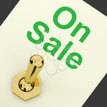 On Sale Switch On As Symbol for Discounts And Promotions 