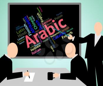 Arabic Language Representing Communication Foreign And Translate