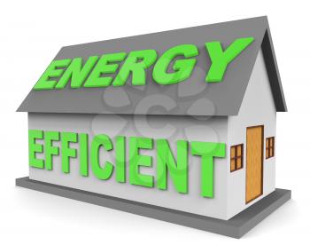 Energy Efficient House Representings Homes 3d Rendering