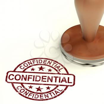 Confidential Stamp Shows Private Correspondence Or Documents